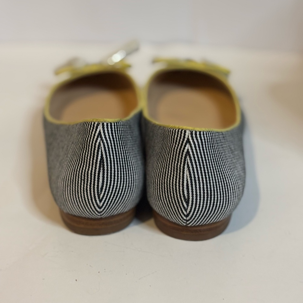 Sole Society Striped Flats with Yellow Accents - Picture 3 of 8
